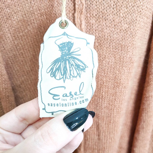 easel Sweaters Easel Los Angeles Poncho Ruana Plus Size Womens 2x